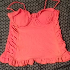 Tankini pink medium top only